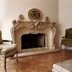12. Faux Stone Fireplace